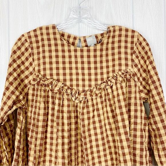 ASOS | Gingham Ruffle Baby Doll Mini Dress Size 4 - Picture 3 of 12